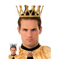 Altın Renk Çocuk ve Yetişkin Uyumlu Kral Tacı