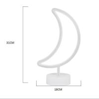Dekoratif Pilli Ay Tasarımlı 3D Neon Led Masa Ve Gece Lambası