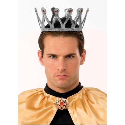 Gümüş Renk Çocuk ve Yetişkin Uyumlu Kral Tacı