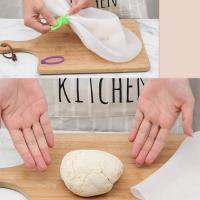 Hamur Torbası 2 li Set Orta ve Büyük Hamur Silikon Şeffaf Yoğurma Torbası Ekmek Makarna Mantı Yoğur