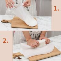 Hamur Torbası 2 li Set Orta ve Büyük Hamur Silikon Şeffaf Yoğurma Torbası Ekmek Makarna Mantı Yoğur