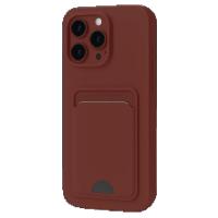 iPhone 16 Plus Kılıf Kelvin Kartvizitli Silikon - Bordo