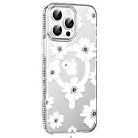 Joko Apple iPhone 15 Pro Floral Magsafe Kapak - Beyaz