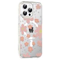 Joko Apple iPhone 15 Pro Floral Magsafe Kapak - Pembe