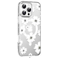Joko Apple iPhone 16 Pro Floral Magsafe Kapak - Beyaz