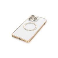 Joko iPhone 14 Pro Kılıf Metal Bumper Magneticsafe Kapak - Gold