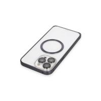 Joko iPhone 14 Pro Max Kılıf Metal Bumper Magneticsafe Kapak - Derin Mor