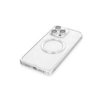 Joko iPhone 15 Pro Kılıf Metal Bumper Magneticsafe Kapak - Gümüş