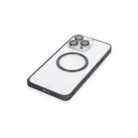Joko iPhone 15 Pro Kılıf Metal Bumper Magneticsafe Kapak - Lacivert