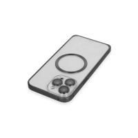 Joko iPhone 15 Pro Max Kılıf Metal Bumper Magneticsafe Kapak - Siyah
