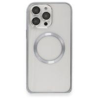 Joko iPhone 15 Pro Max Kılıf Metal Bumper Magneticsafe Kapak - Gri