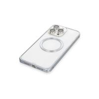 Joko iPhone 15 Pro Max Kılıf Metal Bumper Magneticsafe Kapak - Gri