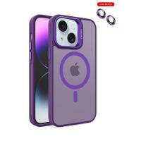 Joko iPhone 14 Kılıf Flet Lens Magsafe Kapak - Derin Mor