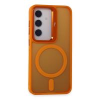 Joko Samsung Galaxy S24 Flet Lens Magsafe Kapak - Turuncu