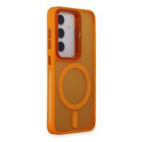 Joko Samsung Galaxy S24 Flet Lens Magsafe Kapak - Turuncu