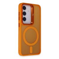Joko Samsung Galaxy S24 Plus Flet Lens Magsafe Kapak - Turuncu
