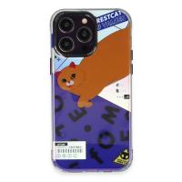 Keep Off iPhone 14 Pro Kılıf Cat Desenli Kapak - Cat - 4