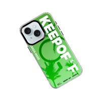 Keep Off iPhone 15 Summer Travel Magsafe Kapak - Green Mood