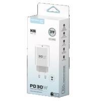 Konfulon C87C 30W Type-C Çıkışlı Ekstra DL50 1M Type-C to Lightning Kablolu PD Şarj Cihazı - Beyaz