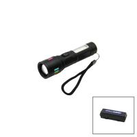 METAL GÖVDE 2IN1=ZOOM - RGB 9 LED EL FENERİ USB ŞARJLI MİNİ PLS.KUTULU