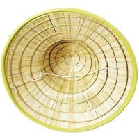 Naturel Renk Cambodia Kamboçyalı Vietnam Konik Şapkası PVC Hasır