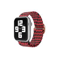 Newface Apple Watch 38mm Star Kordon - Zigzag Kırmızı-Siyah