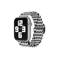 Newface Apple Watch 38mm Star Kordon - Zigzag Siyah-Beyaz
