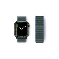 Newface Apple Watch 38mm Hasırlı Cırtcırtlı Kordon - Mavi-Yeşil