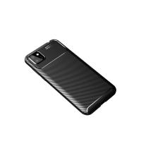 Newface Huawei Y5P Kılıf Auto Focus Karbon Kapak - Siyah