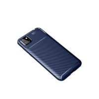 Newface Huawei Y5P Kılıf Auto Focus Karbon Kapak - Lacivert