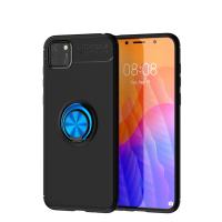 Newface Huawei Y5P Kılıf Range Yüzüklü Silikon - Siyah-Mavi