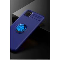 Newface Huawei Y5P Kılıf Range Yüzüklü Silikon - Mavi