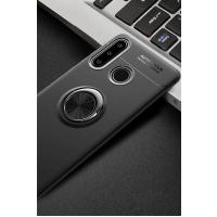 Newface Huawei Y6P Kılıf Range Yüzüklü Silikon - Siyah