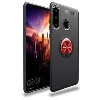 Newface Huawei Y6P Kılıf Range Yüzüklü Silikon - Siyah-Kırmızı