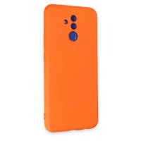 Newface Huawei Mate 20 Lite Kılıf Nano içi Kadife Silikon - Turuncu