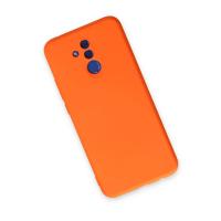 Newface Huawei Mate 20 Lite Kılıf Nano içi Kadife Silikon - Turuncu