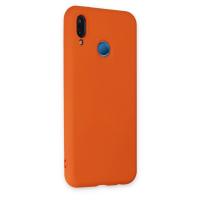 Newface Huawei P20 Lite Kılıf Nano içi Kadife Silikon - Turuncu