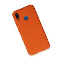 Newface Huawei P20 Lite Kılıf Nano içi Kadife Silikon - Turuncu