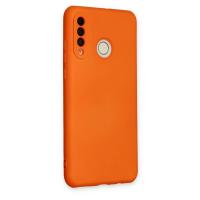 Newface Huawei P30 Lite Kılıf Nano içi Kadife Silikon - Turuncu