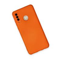 Newface Huawei P30 Lite Kılıf Nano içi Kadife Silikon - Turuncu