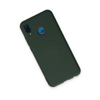 Newface Huawei P20 Lite Kılıf Nano içi Kadife Silikon - Koyu Yeşil