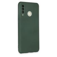 Newface Huawei P30 Lite Kılıf Nano içi Kadife Silikon - Koyu Yeşil