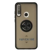 Newface Huawei Y6P Kılıf Montreal Yüzüklü Silikon Kapak - Siyah