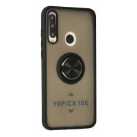 Newface Huawei Y6P Kılıf Montreal Yüzüklü Silikon Kapak - Siyah