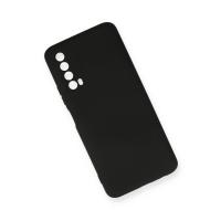 Newface Huawei P Smart 2021 Kılıf Nano içi Kadife Silikon - Siyah