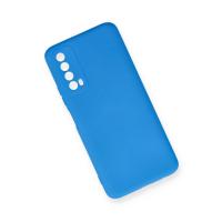 Newface Huawei P Smart 2021 Kılıf Nano içi Kadife Silikon - Mavi