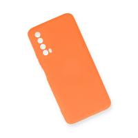 Newface Huawei P Smart 2021 Kılıf Nano içi Kadife Silikon - Turuncu