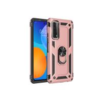 Newface Huawei P Smart 2021 Kılıf Sofya Yüzüklü Silikon Kapak - Rose