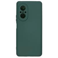 Newface Huawei Nova 9 SE Kılıf Nano içi Kadife Silikon - Koyu Yeşil