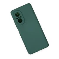 Newface Huawei Nova 9 SE Kılıf Nano içi Kadife Silikon - Koyu Yeşil